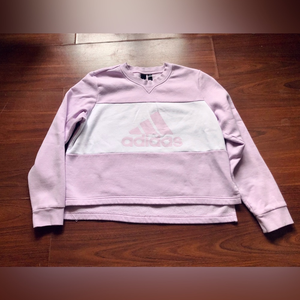Adidas Cropped Lilac Fleece Sweater